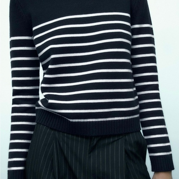 Zara Striped Rib Sweater BNWT - Picture 3 of 3
